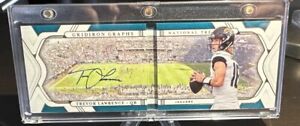 2021 National Treasures Trevor Lawrence Gridiron Graphs Auto Gold 6/10 Booklet