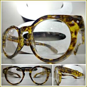 Mens CLASSIC 50s RETRO Style Clear Lens EYE GLASSES Small Tortoise Fashion Frame