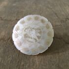 Antique Chinese Mother of Pearl Gaming Chip Token Birds Flowers