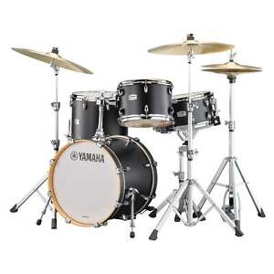 Yamaha Tour Custom Maple 3pc Drum Set Licorice Satin