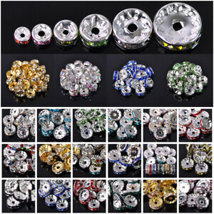 Wholesale Czech Crystal Rhinestone Rondelle Loose Spacer Beads 4/5/6/8/10/12mm