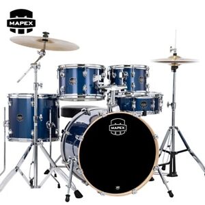 Mapex Venus 5PC Fusion Complete Drum Kit Blue Sky Sparkle VE5044FTCVI