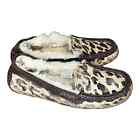 UGG Ansley Exotic Calf Skin Cheetah Sheepskin Lined Slipper Moccasin Size 7