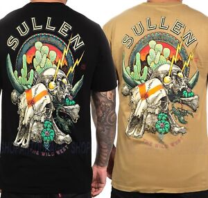 Sullen Wild West Premium SCM5197 Short Sleeve Tattoo T-shirt For Men | 2 Colors