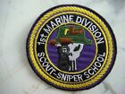 USMC 1st MARINE DIVISION SCOUT SNIPER SCHOOL PATCH