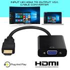 HDMI Male to VGA Female Video Cable Converter Adapter For PC Monitor 4K 3.0