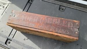 Antique Leader Cobbler - For Boot and Shoe Repair Wood Crate Box General Store