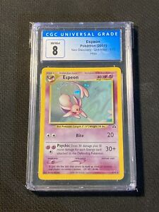 CGC 8 Espeon Neo Discovery 1/75 Holo Unlimited  D265