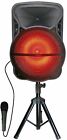Fully Amplified Portable 5000 Watts  15” Speaker WITH MICROPHONE& STAND INCLUDED