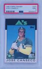 1986 Topps Traded Jose Canseco Rookie RC #20T PSA 9 Mint Oakland A’s