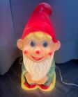 Vintage Poloron Rare Elf Gnome Blow Mold 14”