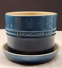 New ListingLe Creuset Deep Teal Ombre Stoneware Herb Planter with Tray 4-7/8