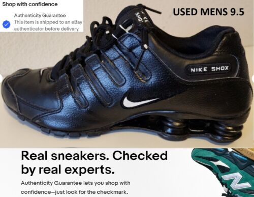 Nike Shox *MENS 9.5* USED NO RESERVE AUCTION - NZ Black - With Box