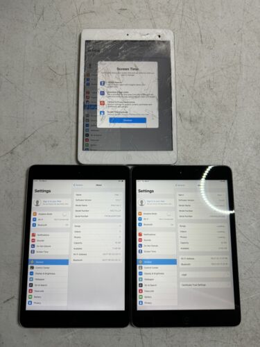 New ListingLOT OF 3 Apple iPad Mini 2nd Gen A1489 A1490 Tablets READ