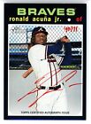 2020 TOPPS HERITAGE RONALD ACUNA JR. REAL ONE RED INK AUTO #40/71 BRAVES E16