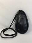 AMERIBAG Black Leather Healthy Back Bag Crossbody Mini Sling Shoulder Bag Purse