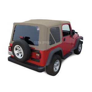 Jeep Wrangler TJ Soft Top, 03-06, Tinted Windows, Parchment Sailcloth (For: Jeep Wrangler)