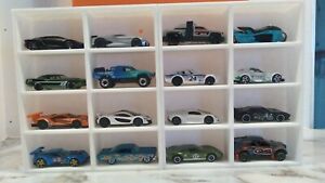 16 diecast 1:64 SCALE CARS DISPLAY CASE