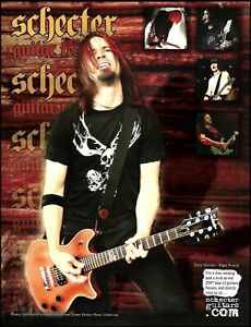 Jerry Horton (Papa Roach) 2007 Schecter Guitar Research ad 8 x 11 advertisement