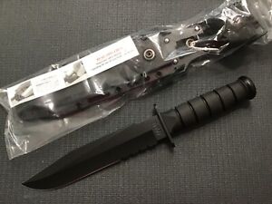 Ka-Bar 1271 Black Fighter Military Tactical Fixed Blade knife