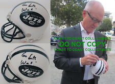 New ListingWoody Johnson autographed New York Jets mini football helmet COA exact proof
