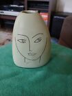 Modernist Abstract Face Vase Contemporary Art Pottery
