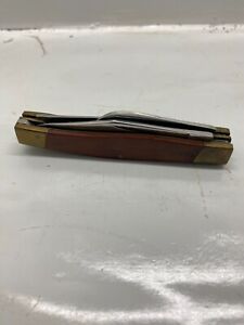 KA-BAR USA 1109, 3 Blade Stockman Pocket Knife, Rosewood Handle, 3 7/8