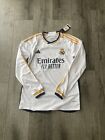 Real Madrid 23/24 Long Sleeve Home Jersey Size Medium White