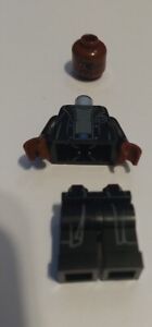 Nick Fury - Gray Sweater and Black Trench Coat, No Shirt Tail, LEGO 76216 Iron M