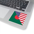 Bangladeshi American Flag Sticker | Bangladesh USA Stickers