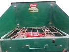 Coleman 2 Burner Gas Camp Stove Model 425 D Green Red Legs untested