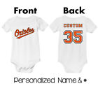 Baltimore Orioles PERSONALIZED Newborn Baby Bodysuit Shirt Custom Kids Tee