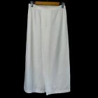 SHIRIN GUILD Minimalist White Cotton Blend Long Straight Skirt Pleat MD $390