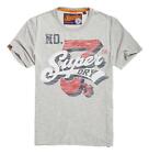 Superdry Men's Grey Marl Super 7 Crew-Neck Short Sleeve T-Shirt