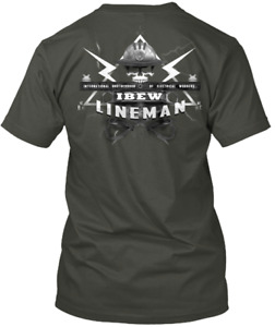 Ibew Lineman Union Strong Tee T-Shirt Made in the USA Size S to 5XL