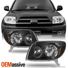 Fits 03-05 Toyota 4Runner Black Headlights Lamps Replacement Pair 2003-2005 (For: 2005 Toyota 4Runner)