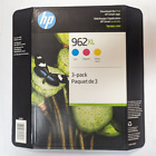 HP 962XL Original TRI-COLOR Ink Cartridges 3-Pack Exp FEB/2025 3JB36BN BRAND NEW