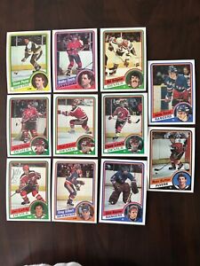 (11) 1984-85 TOPPS  HOCKEY CARD LOT NM condition just pulled from pack.