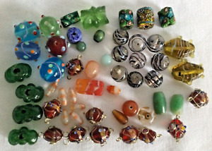New ListingVintage Bead Soup Lot loose multicolor glass different shapes/designs