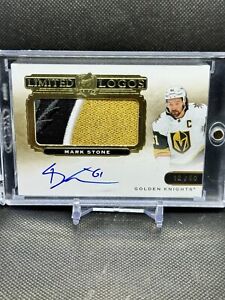 2020-21 The Cup Limited Logos Auto Patch Mark Stone 12/50 #LL-ST Vegas Knights