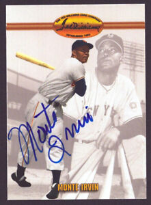 New ListingMONTE IRVIN 1993 Ted Williams Co. #54 AUTOGRAPH GIANTS Signed Cubs HOF d.2016