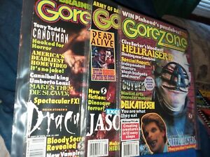 GOREZONE HORROR  magazine lot NO 22 25 26 DRACULA Jason HellraiserFangoria