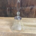 Etched Tall Ship on Glass Bell Large 10.5