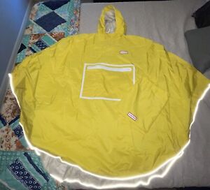 Hunter for Target womens Rain Poncho XL XXL Yellow hooded waterproof
