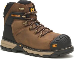 Caterpillar Excavator Superlit Waterproof Work Boot Men Dark Brown