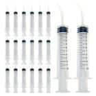 20 Measured 12cc Oral Dental Syringes Monoject Disposable Plastic Curved Tip