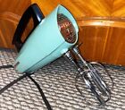 MCM Space Age Dormeyer Hand Mixer w/Beaters 1950s Aqua Turquoise WORKS rocket