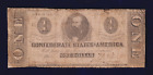 1863 T-62 $1 The Confederate States Note - Richmond VA T62 Dollar Currency Money