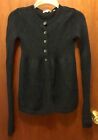 Woman VINCE black Wool Blend Button Front L/s Cardigan Sweater Sz XS xtra Small
