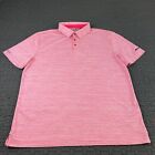 Black Clover Shirt Mens XL Pink Polka Dot Polo Performance Short Sleeve Golf